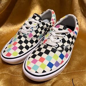 MoMA Multicolored Checkerboard ComfyCush Old Skool Vans